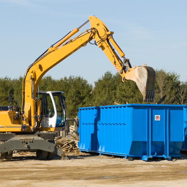 are there any restrictions on where a residential dumpster can be placed in Amenia